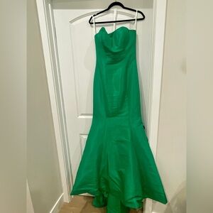 Sherri Hill Strapless Green Dress